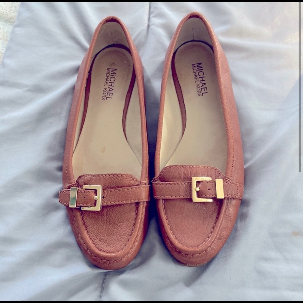 Michael Kors Brown Leather Loafers